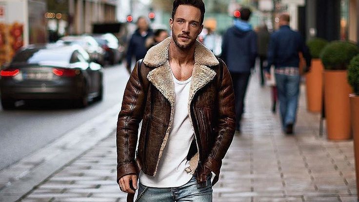 leather bomber jacket men